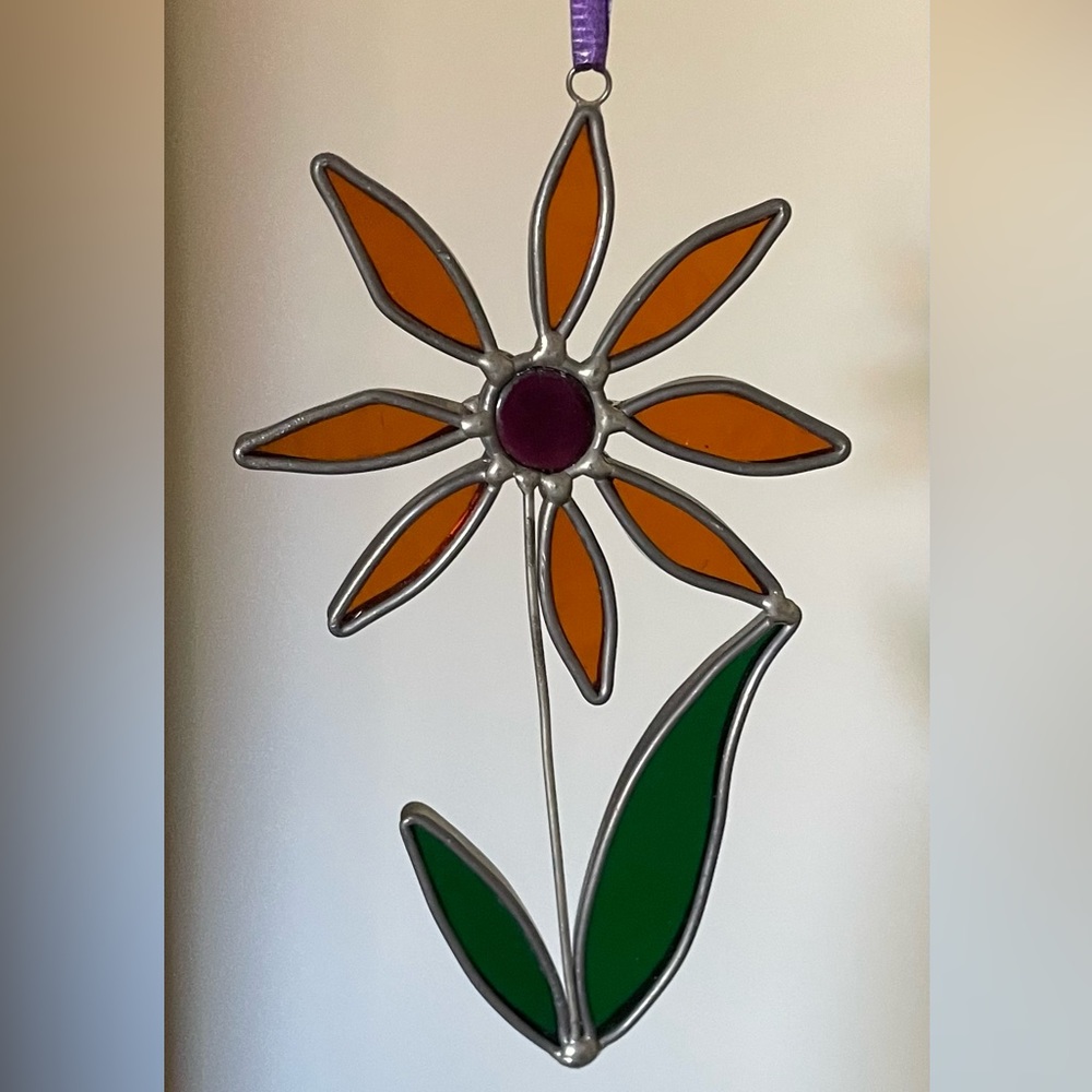 Stained Glass Flower - 5.5 inches tall